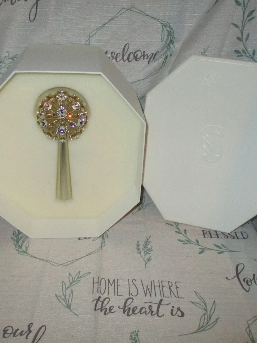 Swarovski Gold Tone Metal Crystals Constella Christmas Tree Topper